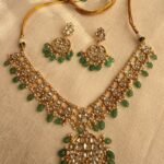 Jadau Kundan Festive Choker Set with Mint Green Drops
