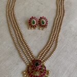Royal Kundan Pearl Necklace Set